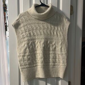 Cozy Cream Turtleneck Sweater Vest